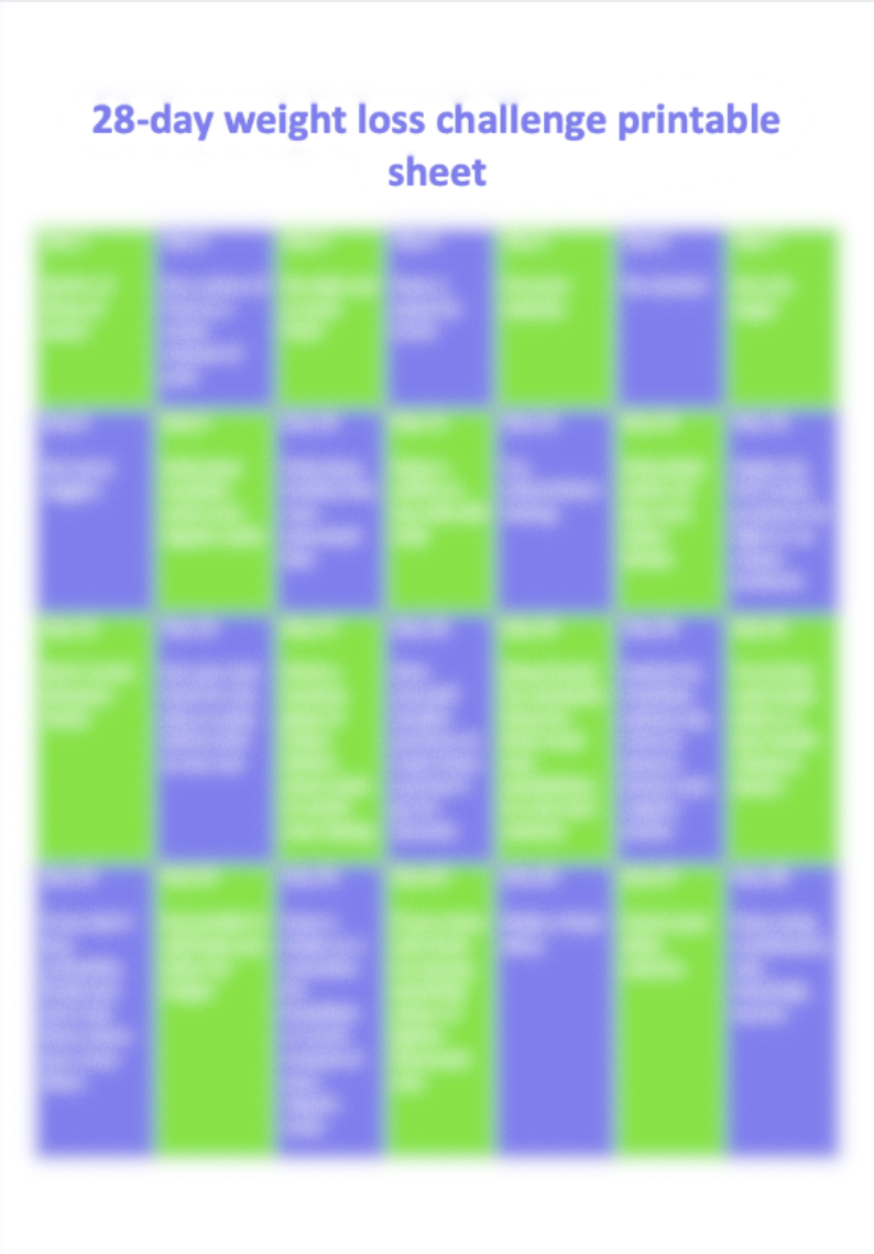 28 Day Healthy Eating Challenge
